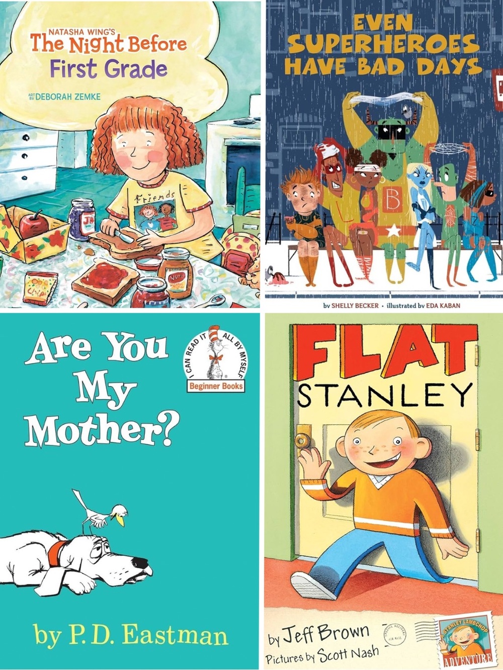 Children’s Book Lot 4 Books Ages 4-8 K-3 Flat Stanley Are You My Mother